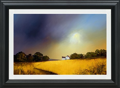 Sweeping Skies by Barry Hilton - Framed Embellished Canvas on Board